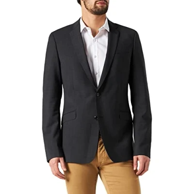 Afbeelding van Strellson heren Allen slim fit colbert in wolblend met klepzakken de kleur Antraciet, maat: 52