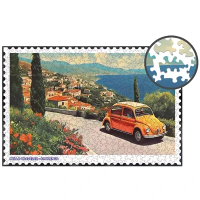 Afbeelding van Milliwood HT738 Houten Puzzel XXL Sorrento 3D Puzzels bouwpakket Hobby Speelgoed voor kinderen &amp; volwassenen Wanddecoratie Woonkamer 580 stukjes 51x34cm In luxe geschenkdoos Vaderdag cadeau