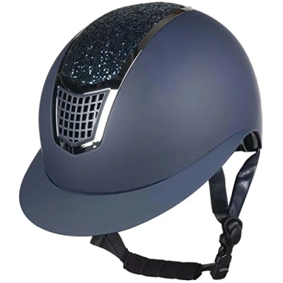 Afbeelding van HKM Cap Glamour Shield Donkerblauw/Zilver 59 61cm
