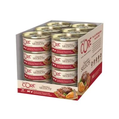 Afbeelding van 24x Wellness Core Kattenvoer Signature Selects Chunky Kip Rund 79 gr