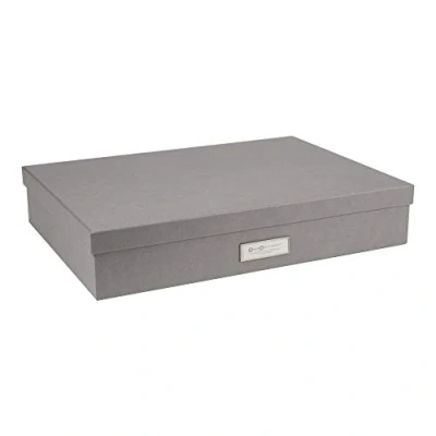 Afbeelding van Bigso Box of Sweden 934154141 opbergbox in A3 formaat, vezelplaat, donkergrijs, 31 x 43,5 8,5 cm