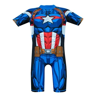 Afbeelding van Marvel Jogens Avengers Badpak Kapitein Amerika Kostuum Huidbeschermer Veelkleurig 104