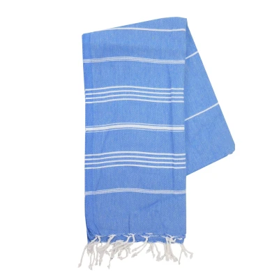 Afbeelding van The One Towelling Hamamdoek Blauw/Wit