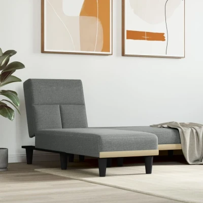 Afbeelding van Chaise longue stof donkergrijs