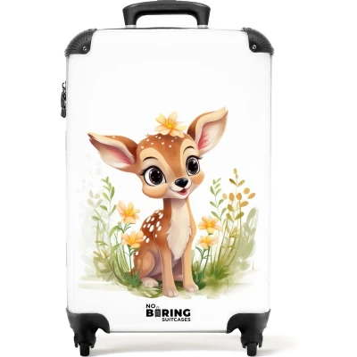 Afbeelding van NoBoringSuitcases.com® Kindertrolley meisjes Hert koffer kinderen 55x35x25