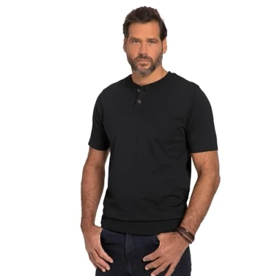 Afbeelding van JP1880 Tshirt basic, Heren, Maat: Large, Schwarz