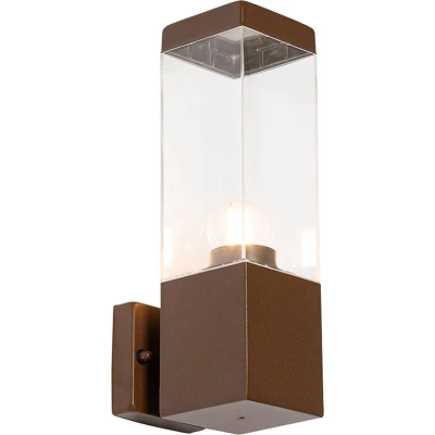 Afbeelding van QAZQA Moderne buiten wandlamp roestbruin Malios