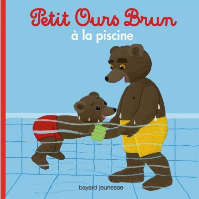 Afbeelding van PETIT OURS BRUN A LA PISCINE