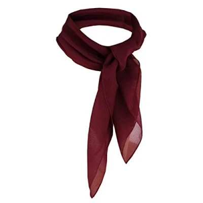 Afbeelding van TigerTie Dames chiffon halsdoek in effen kleur grootte 50 cm x Made Italy, bordeaux/wijnrood, Tuchgröße