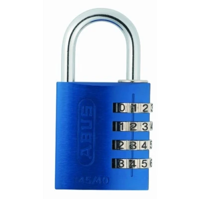 Afbeelding van ABUS 495236 145 / 40_AZUL_B Aluminium kaars combinacion 40 mm 4 digitos azul blister