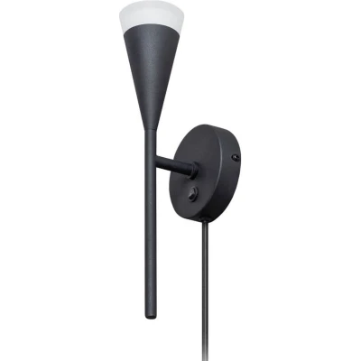 Afbeelding van ETH Defender Wandlamp mat zwart excl. 1xGU10