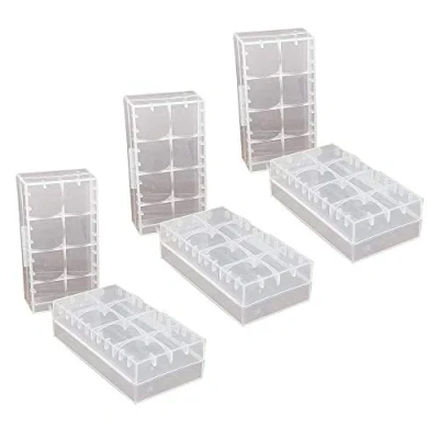 Afbeelding van GTIWUNG 6 stuks 18650/18350/CR123A/17670 batterij opbergdoos van kunststof voor oplaadbare batterijen en batterijen,