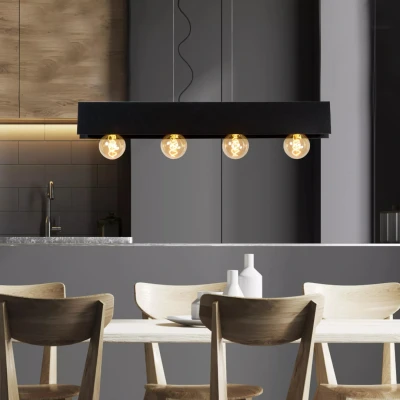 Afbeelding van Lucide SURTUS Hanglamp 4xE27 Zwart