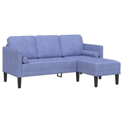Afbeelding van vidaXL L Vormige Sofa Jeans blauw Massief Beukenhout 173 x 131 67 cm