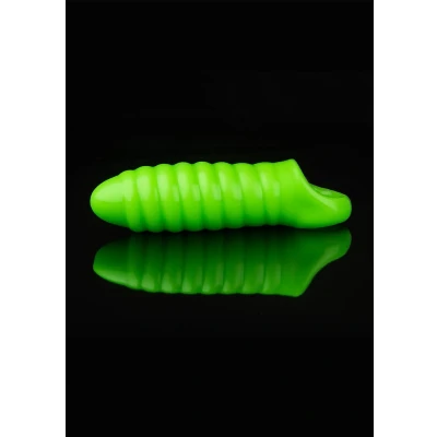 Afbeelding van Swirl Thick Stretchy Penis Sheath Glow in the Dark