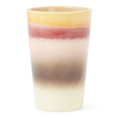 Afbeelding van HKliving 70&#039;s Sunset mok 46 cl Vanillegeel