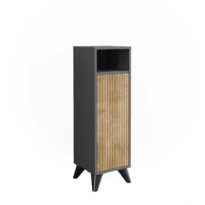 Afbeelding van Vicco Midi kast Leano, antraciet/bergeiken, 30 x 97 cm met deur