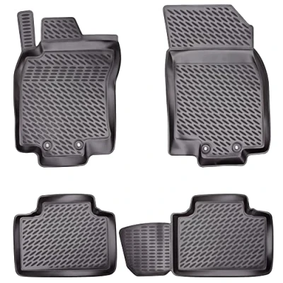 Afbeelding van Elmasline Design 3D rubbermatten set voor Nissan X Trail (T32) bouwjaar vanaf 2014 Extra hoge 5cm rand