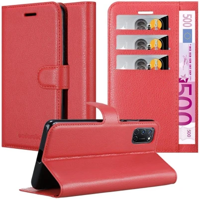 Afbeelding van Cadorabo Hoesje geschikt voor Oppo A92 in KARMIJN ROOD Beschermhoes met magnetische sluiting, standfunctie en kaartvakje Book Case Cover Etui