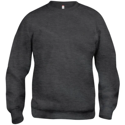Afbeelding van Clique Basic Roundneck 021030 Antraciet Melange S