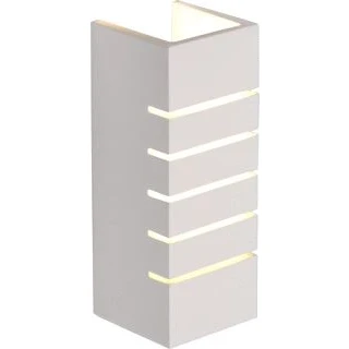 Afbeelding van Slv wandarmatuur gl100 slot e14 vierkant wit gips max 40w 148010
