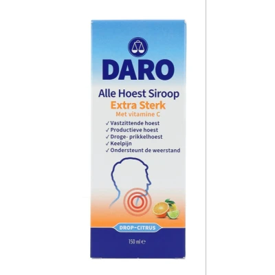 Afbeelding van 2x Daro Alle Hoest Siroop Extra Sterk met Vitamine C 150 ml