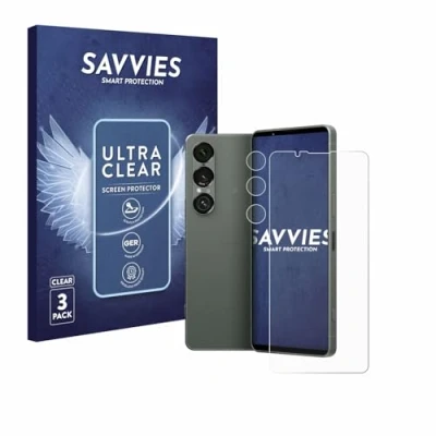 Afbeelding van Savvies Screenprotector voor Sony Xperia 1 VII (Voor+Camera) Folie Beschermfolie transparant (6 Stuks)