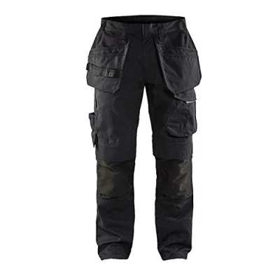 Afbeelding van Blaklader Service werkbroek met stretch en spijkerzakken 1496 1330 Zwart/Donkergrijs D120