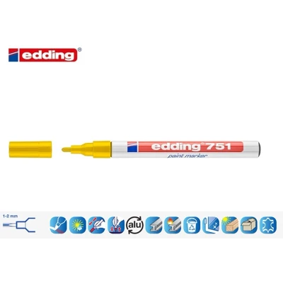 Afbeelding van Edding paintmarker e 751 Professional geel glanslakmarker