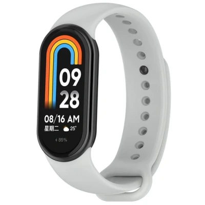 Afbeelding van Siliconen bandje Grijs Xiaomi Smart band 8