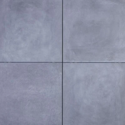 Afbeelding van MBI de Steenmeesters GeoCeramica 60x60x4 Fumato Mezzo combinatie van keramiek en beton in één tegel