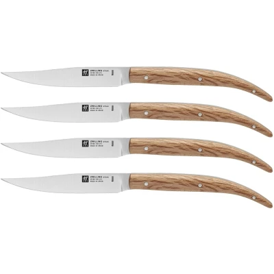 Afbeelding van Zwilling Steakmessenset 11 cm 4 delig Lichtbruin