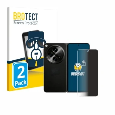 Afbeelding van BROTECT privacy screenprotector voor OnePlus Open (case friendly) Folie Beschermfolie Blauwlichtfilter (2 Stuks)