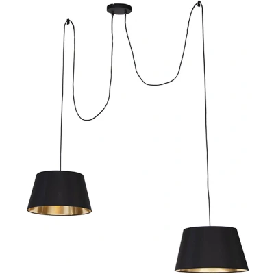 Afbeelding van QAZQA Moderne hanglamp zwart Lofty