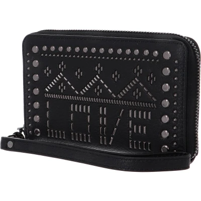 Afbeelding van Desigual Portemonnee Azabache Mini Zip Wallet Blanco Wit Veelkleurig