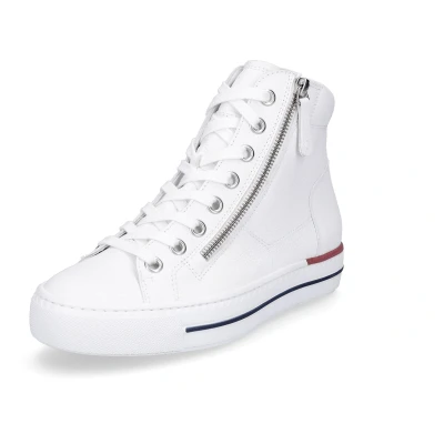 Afbeelding van Paul Green Sneakers hoog, Dames, Maat: 42, Weiß Leer