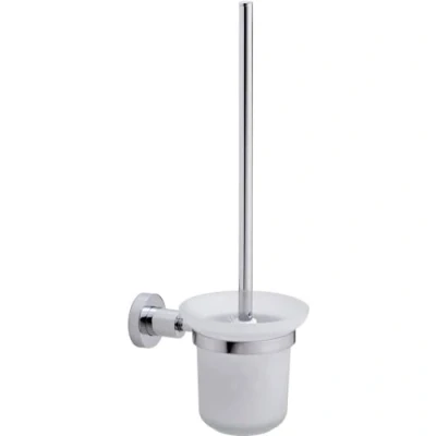 Afbeelding van tesa® Loxx toiletborstelhouder, hoogglans verchroomd metaal, zelfklevend, 160 mm x 379 112