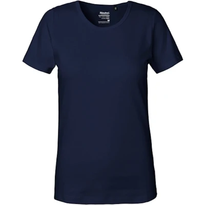 Afbeelding van Fairtrade Ladies&#039; Interlock T Shirt met korte mouwen Navy XXL