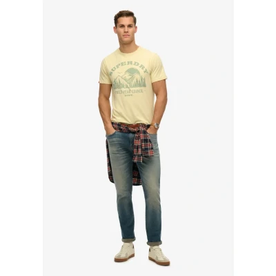 Afbeelding van Superdry LOFI Outdoor MONO Relaxed Tshirt print, Heren, Maat: XL, Laguna yellow marl