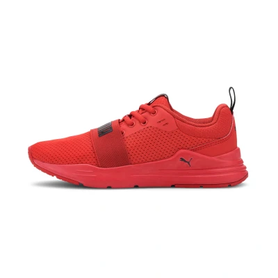 Afbeelding van Puma Wired RUN JR Unisex Hardloopschoenen neutraal voor kinderen, Maat: 37, Triple red Kunststof/ textiel