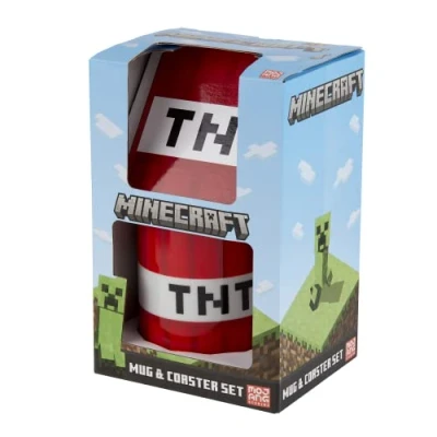 Afbeelding van Minecraft Mok en onderzetter set TNT