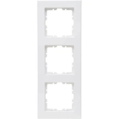 Afbeelding van Kopp, Afdekframe 3 voudig HK07, kleur: zuiver wit, pak van 10, 407029002