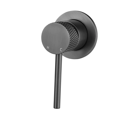 Afbeelding van Mengkraan Inbouw BWS Ridged Zonder Uitloop Gunmetal