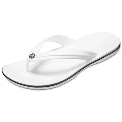 Afbeelding van Crocs Crocband Flip Slippers uniseks volwassene, White Black, 39/40 EU