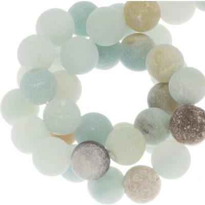Afbeelding van Amazoniet Frosted Kralen (4 mm) 87 Stuks