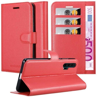 Afbeelding van Cadorabo Hoesje geschikt voor Honor 20 PRO in KARMIJN ROOD Beschermhoes met magnetische sluiting, standfunctie en kaartvakje Book Case Cover Etui