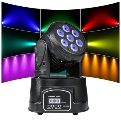 Afbeelding van ZKYMZL Moving Head Light 7x12W LED RGBW (4 in 1) kleurlichteffect 9/14 CH van DMX Control voor DJ Show Bar Party Wedding Disco KTV...