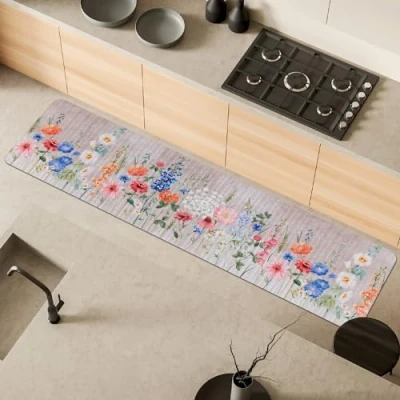 Afbeelding van Comart, Austin Keukentapijt, van polyester, bedrukt, antislip, lente, 50 x 230 cm