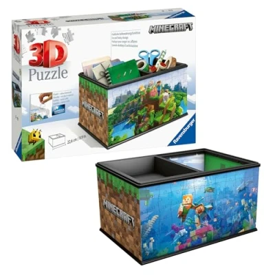 Afbeelding van Ravensburger Verlag GmbH 3D puzzel 11286 Minecraft opbergdoos 216 stukjes praktische organizer voor fans van 8 jaar en ouder: Beleef puzzels in de 3e dimensie