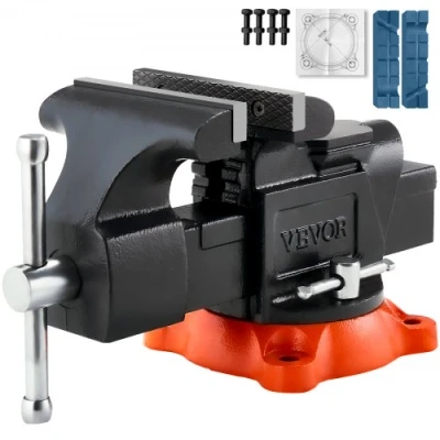 Afbeelding van VEVOR 127 mm bankschroef multifunctionele gemaakt van nodulair gietijzeren roterende basis